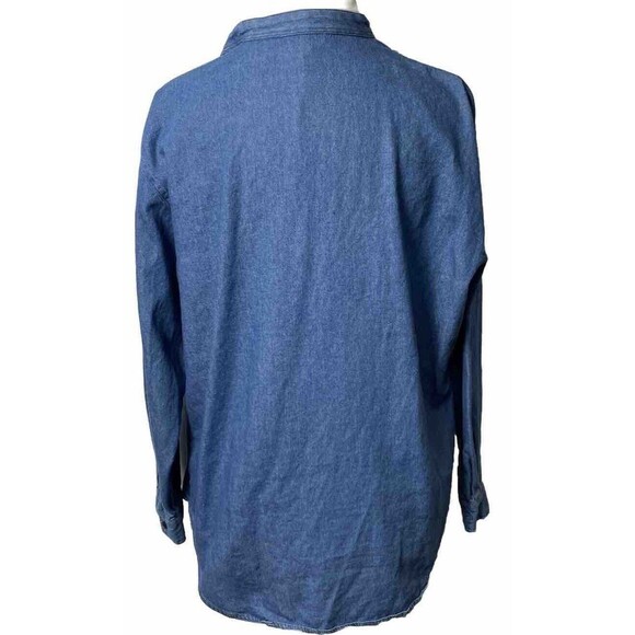 Vintage Robin Sinkler Women Denim Shirt Size L Long Sleeves - Picture 2 of 3